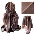 thumbnail image 6 of HNMKIU Heardband Elegant Summer Hair Turban Headband Silk Satin Square Scarf Lightweight Stylish Daily Wear Travel Accessory For Women Coffee,One Size, 6 of 7