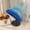 Gradient color-dark blue, variant on Version Of Handmade Woven Gradient Big Eaves Straw Hat Female Summer Travel Sun Sunscreen Can Fold The Solar Hat Tide