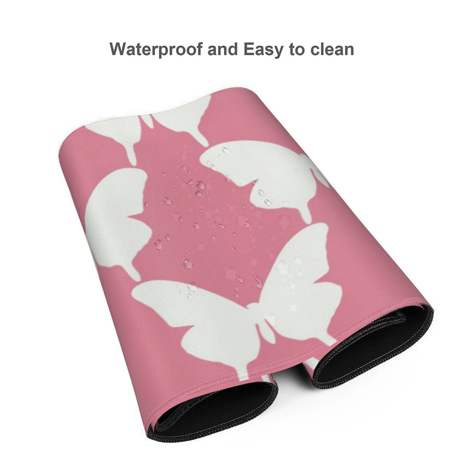 Xecao Butterfly 2 Print Large Mouse Pad, 16x35.5in Mousepad, Professional Non-Slip Rubber Base Big Mouse Pad, Mouse Pad for Gaming & Office Full Desk Mouse Pad