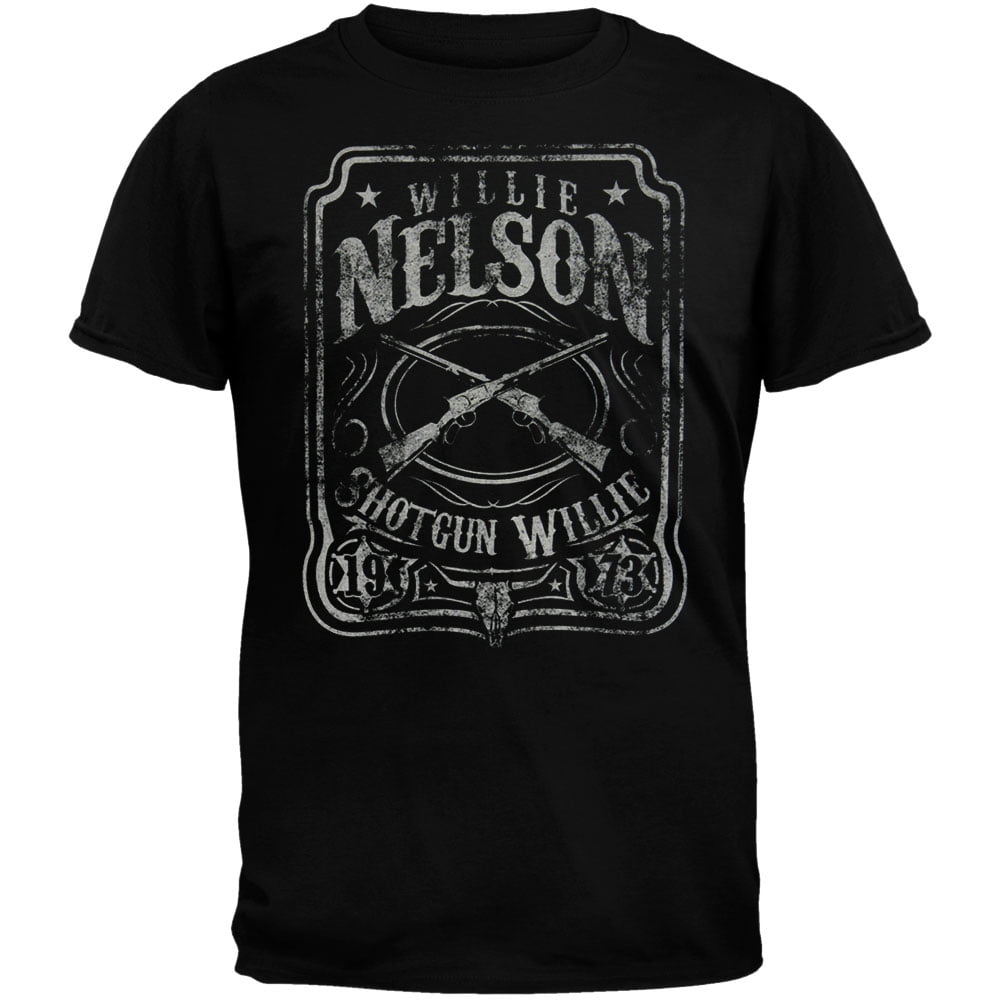 WILLIE NELSON BLACK T-SHIRT 