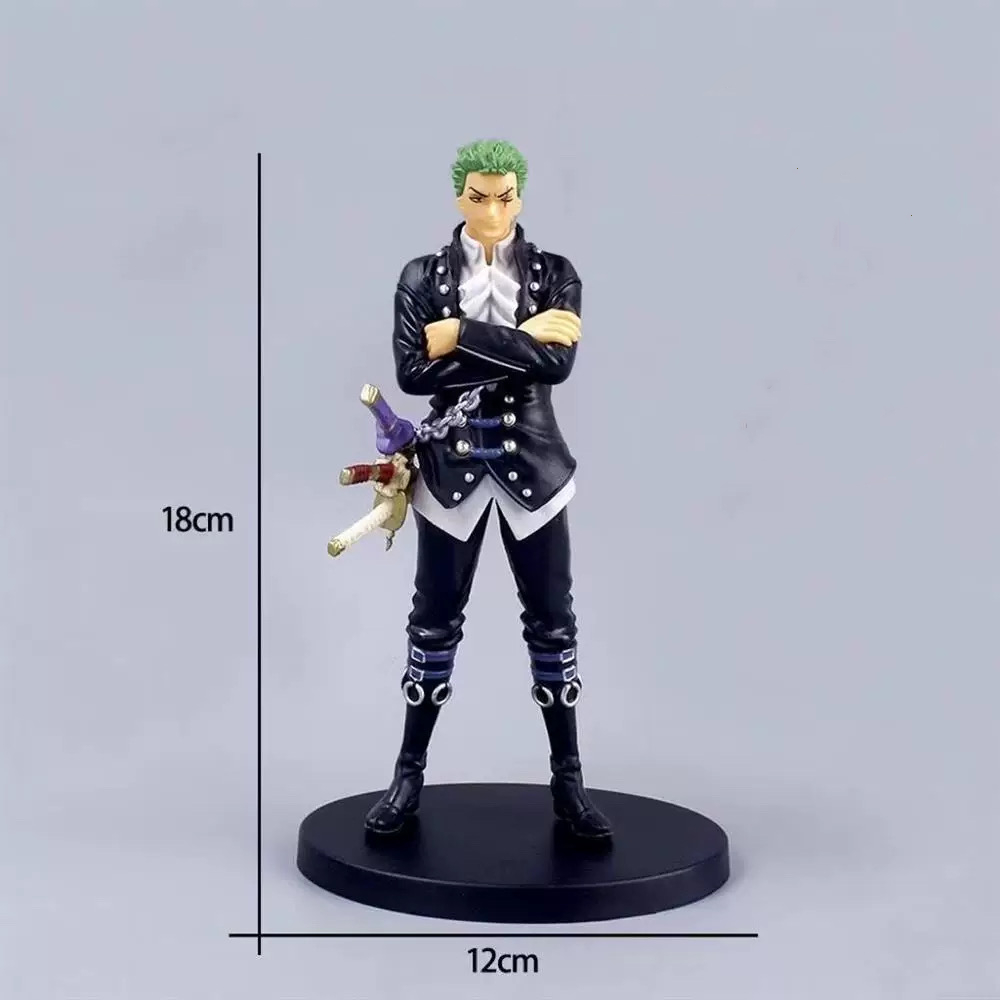 Newly Zoro Figure Standing Handsome Roronoa Zoro Figurine 17cm/6.7inch PVC Characters Collectible Handicrafts for Anime Fans Gifts