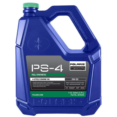 Polaris Factory ATV & Snowmobile 4-Cycle PS4 Plus Synthetic Oil Gallon (Best Snowmobile Chaincase Oil)