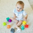 thumbnail image 4 of Infantino Tub O' Toys Textured Balls, Blocks and Animal Pals, Babies 6-12 Months, 9-Piece Set, Multicolor, 4 of 8