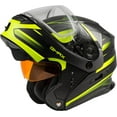 thumbnail image 3 of GMAX MD-01S Helmet - Descendant w/ Dual Lens Shield - Matte Black/Hi-Vis - XL, 3 of 5