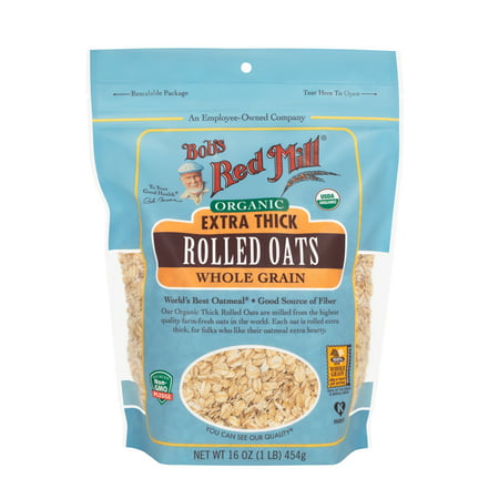 Bob's Red Mill Organic Rolled Oats, Extra Thick Rolled, 32
