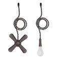 thumbnail image 1 of 1 Set Ceiling Fan Pull Chain Beaded Ball Fan Pull Chain Pulls Set with Connector(Gold), 1 of 4