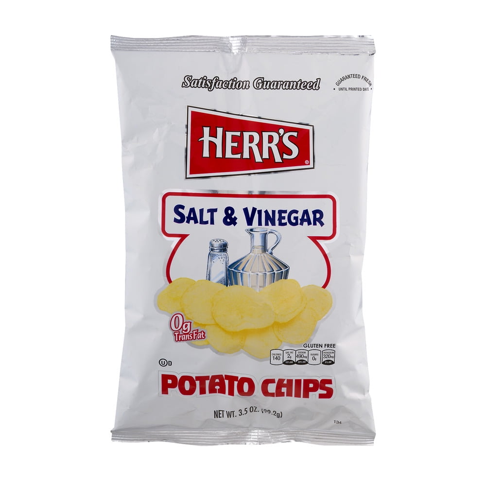 Herr's Salt & Vinegar Potato Chips, 3.5 Oz.