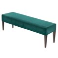 thumbnail image 1 of Funda de banco de comedor Uxcell, para bancos de 39.4 a 55" de longitud, funda de terciopelo con hebilla elástica, funda de banco lavable [Verde oscuro], 1 of 7