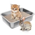 thumbnail image 1 of Bandeja Holintan de acero inoxidable para gatito de 40 x 30 x 10 cm, 1 of 6