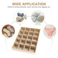 thumbnail image 4 of 20 Compartments Storage Bins Ties Cabinet Organizers Drawer Divider Wardrobe Cover Pine Material Box Bamboo Wooden Miss, 4 of 6