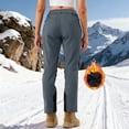 thumbnail image 4 of Women's Color Block Ski Pants, Hiking Pants with Zippered Pockets, Soft Warm Winter Pants for Outdoor Sports, Skiing, Snow and Casual Athleisure Wear Grey XXXL, 4 of 7