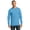 Aquatic Blue, variant on Port & Co Adult Male Men Crew Neck Plain Long Sleeves T-Shirt Yellow Medium