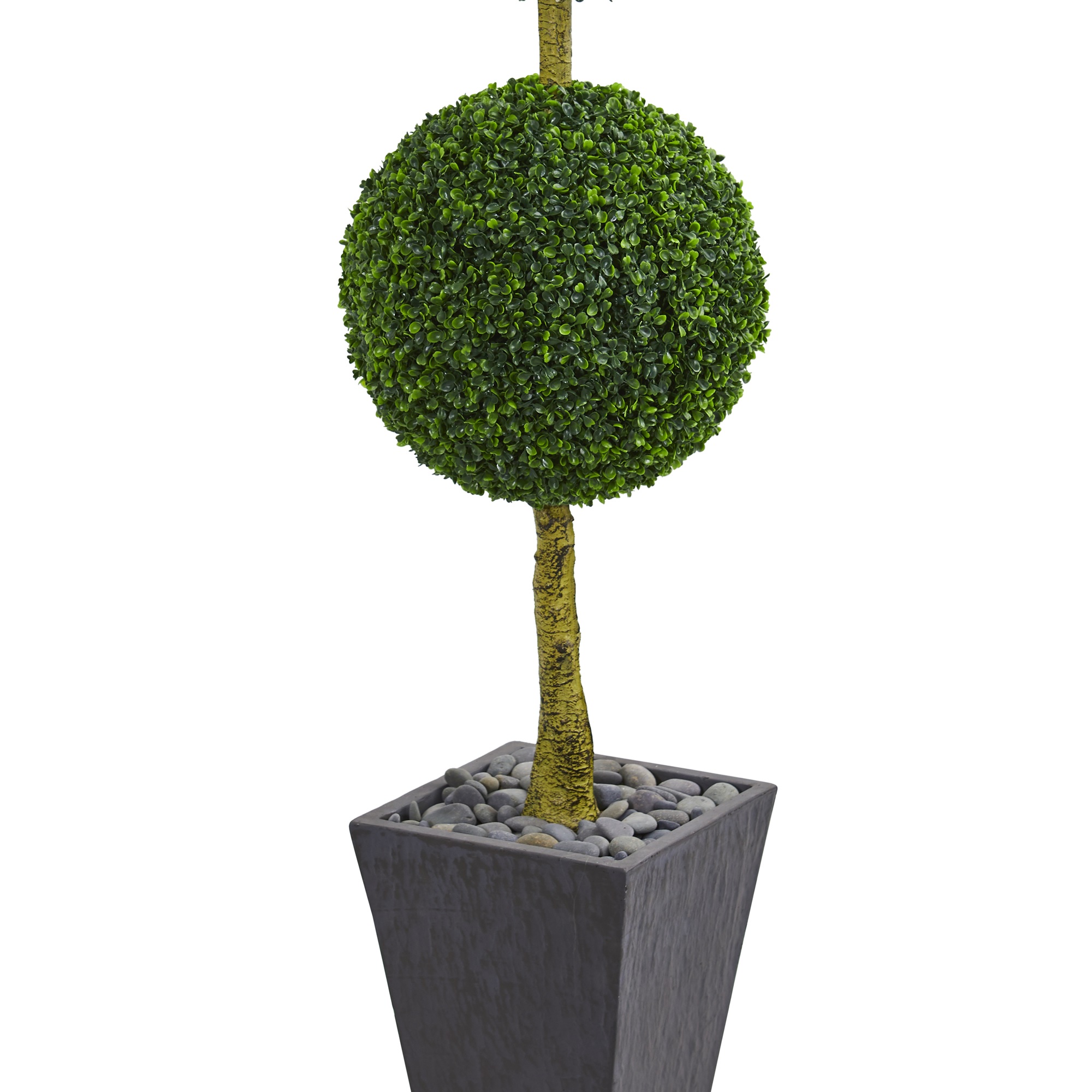 UV Boxwood Triple Ball Topiary, 48-59 - UV Resistant, Indoor/Outdoor, Artificial Greenery for Home, Office, Patio or Porch Two 59 Triple Ball