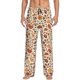 thumbnail image 1 of Fotbe Thanksgiving with Food Pantalones de Pijama para Hombre, Pantalones de Dormir, Pantalones de Casa con Cintura Ajustable y Bolsillos-X-Large, 1 of 6