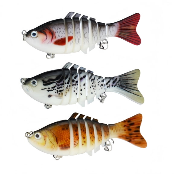 3Pack Fishing Gear - Bionic Swimming Bait, Bionic Swimming Bait, Robotic Fishing Lures for Freshwater, 3D Bionic Swimming Lure Swims Just Like A Real Injured Bait Fish