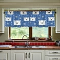 thumbnail image 3 of Yayeee Kitchen Curtains Set of 2 Light Filtering 57"x24" Over Sink Window Panels, White Polar Bear, 3 of 7