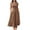 Coffee, variant on Lovskoo Summer Off The Shoulder Dresses for Women Solid Color Midi Casual Beach Vacation Dress with Pockets Beige
