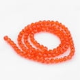 thumbnail image 2 of 10strands Transparent Glass Bead Strands Imitate Austrian Faceted(32 Facets) Round Orange Red 8mm Hole: 1mm about 65~67pcs/strand 49~50cm, 2 of 3