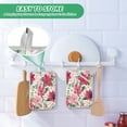thumbnail image 6 of 2 Pack Pot Holders for Kitchen Heat Resistant Hot Pads Sets for Cooking Baking Red Flowers and Leaves, 6 of 7
