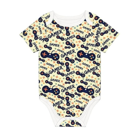 

Matuu Game Controller for Baby Short-Sleeve Bodysuit Soft Cotton Comfortable and Breathable Perfect for Newborns and Infants