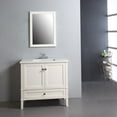 thumbnail image 2 of Brooklyn + Max Chesapeake 36" Bath Vanity in Soft White with White Engineered Quartz Marble Top, 2 of 4