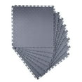thumbnail image 1 of KFFKFF Garage Floor Tiles Interlocking, 8 Pack 20.2 x 20.2 x 0.2 in Interlocking Modular Garage Flooring Tiles, Diamond Plate Slip-Resistant PVC Mats, Graphite Gray, 1 of 9