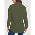 thumbnail image 3 of Cuteduck Women's Waffle Knit Tops Henley Casual Shirts Long Sleeve V Neck Solid Color Casual Tunic Tops S-XXL, 3 of 8