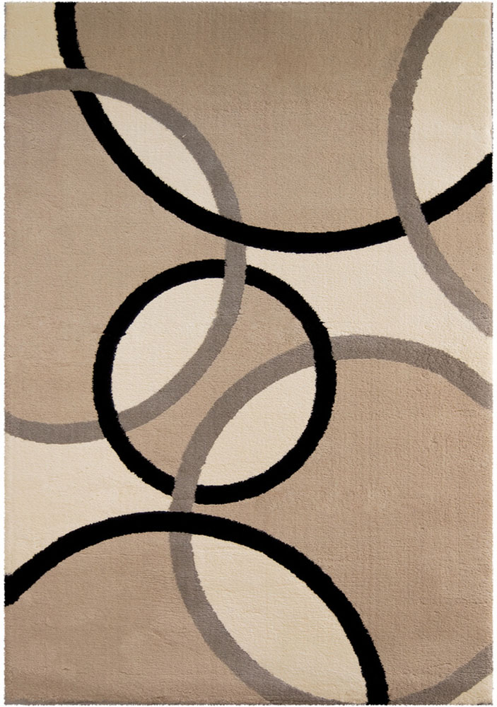 Round Orian Rugs Orian Utopia Area Rugs - 2422 Contemporary Geometric Rings Balls ...