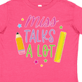 thumbnail image 4 of Inktastic Back to School Miss Talks a Lot Girls Toddler T-Shirt, 4 of 5