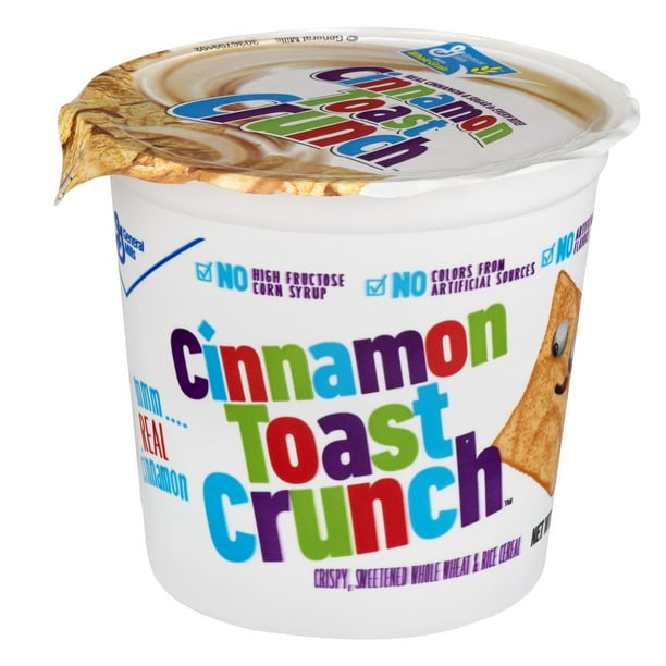 (6 Pack) Cinnamon Toast Crunch Sweet Whole Wheat Cereal Cup 2oz