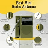 Milanix Small AM/FM Radio Portable Battery Operated with Best Reception ...