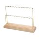 thumbnail image 5 of Expositor de pendientes, estante de almacenamiento de joyas, base de madera, organizador de pendientes para 2 niveles, 5 of 9