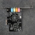 thumbnail image 1 of 2X PCIe Sound Card 5.1, PCI Express Surround 3D Audio Card for PC with High Direct Sound Performance & Low Bracket, 1 of 7