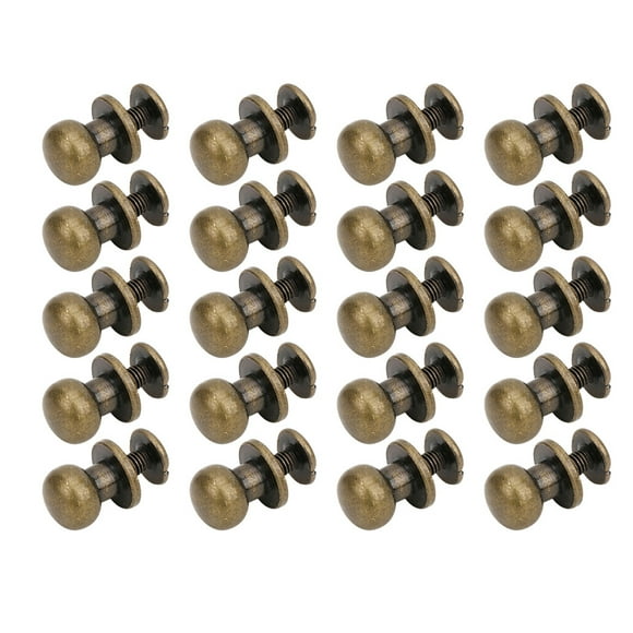 Leather Fasteners 20PCS 9 X 8mm DIY Copper Rivets Round Head Nipple Nail Bag Shoes Accessories For Leather