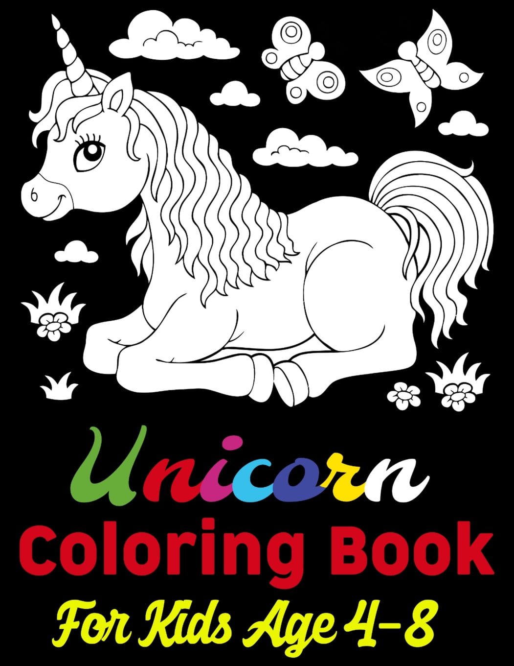 Unicorn Coloring Book For Kids Age 4 8  A children&39;s ...