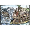 thumbnail image 2 of Passage Of The Red Sea. Moses Leading The Israelites Across The Red Sea. German Woodcut C1530 By Erhard Schoen. Print, 2 of 4