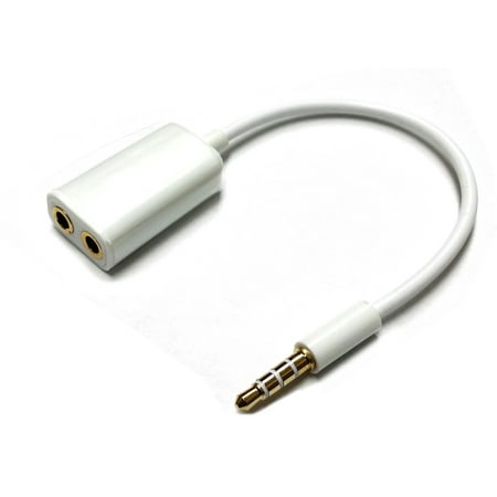 Track Splitters (Dual 3.5mm Female Input to 3.5mm Male Input Audio Splitter Adapter For Motorola EX124g (Net 10, Tracfone,)