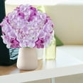 thumbnail image 7 of Luxcidy Hydrangea Artificial Flowers Bouquets, Hydrangeas Floral Arrangement in Glass Vase, Fake Flowers Silk Hydrangea Artificial Flowers, for Wedding Centerpiece Home Party Table Decoration(Purple), 7 of 7