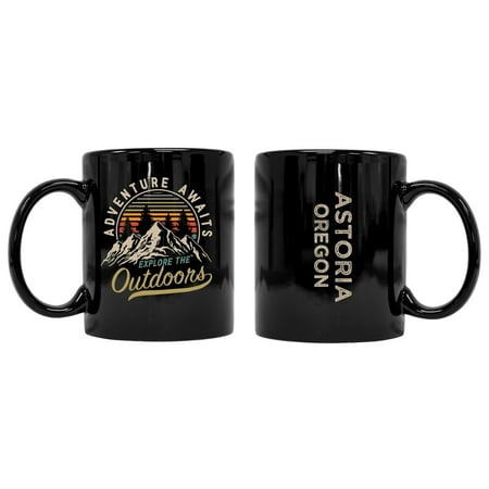 

Astoria Oregon Souvenir Adventure Awaits 8 oz Coffee Mug 2-Pack