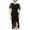A-Black114, variant on Women's Flapper Beaded Fringe Midi Dress Crew Neck Short Sheer Sleeve Sequin Embellished Dress Vintage Party Dress