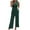 Green, variant on Bigersell Jumpsuits with Elastic Waist for Women Jumpsuit Women's Fashion Solid Single Shoulder Strap Sleeveless Packets Jumpsuit Ladies Wide Leg Jumpsuits