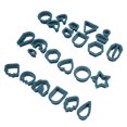 thumbnail image 4 of 24 cortadores de arcilla polimérica para pendientes, hechos a mano, con borde grueso, aptos para alimentos, para pasteles y velas, color azul., 4 of 14