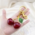 thumbnail image 2 of Cherry Keychain Cherry Bag Charms Purse Charms for Handbags, 2 of 5