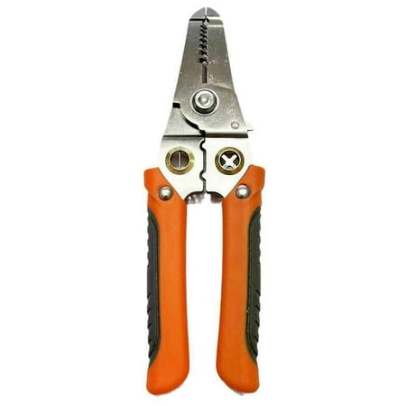 

Repair Home Non-Slip Grip Handle Working Tool Crimper Pincers Wire Stripper Cable Cutter Splitting Pliers ORANGE