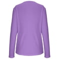 thumbnail image 5 of Yuyuzo Womens Long Sleeve Fall Tops Half Button V Neck Loose Fitted Shirts Comfy Textured Blouses, 5 of 5
