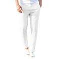 thumbnail image 1 of Lucakuins Pantalones casuales de lino y algodón para hombre, pantalones sueltos de cintura elástica con cordón de color sólido con bolsillos Lucakuins moda, 1 of 6