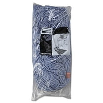 Rubbermaid Commercial Cotton/Synthetic Cut-End Blend Mop Head 24oz 1" Band Blue 12/Carton F51812BLU
