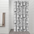 thumbnail image 2 of Cute Black and White Cartoon Line Drawing Dog Shower Curtain 36"x72" ,Bathroom Decorative Shower Curtains Set with 12 Hooks,Modern Waterproof Washable Shower Curtain, 2 of 6