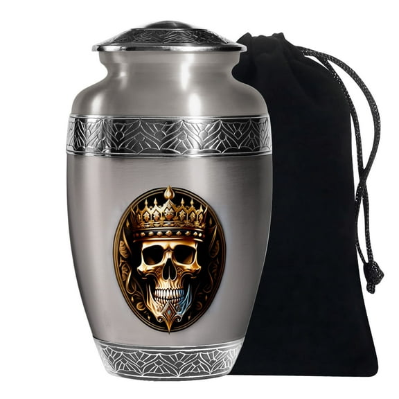 KARYLIZ Skull Cremation Urn For Adult Ashes Man & Woman Large Urns For Human 10 Inch