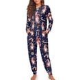 thumbnail image 4 of Tutolipy Christmas Pajama Set for Women Dwarf Printed Sleepwear Soft 2 Piece Pjs Set Long Sleeve Shirt and Pajama Pants Lounge Sets, S, 4 of 7